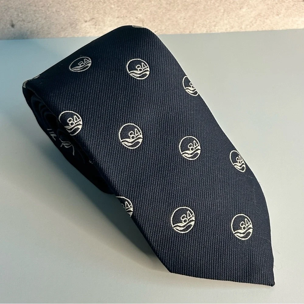 Wembley Navy Tie Patterned 57” Tie